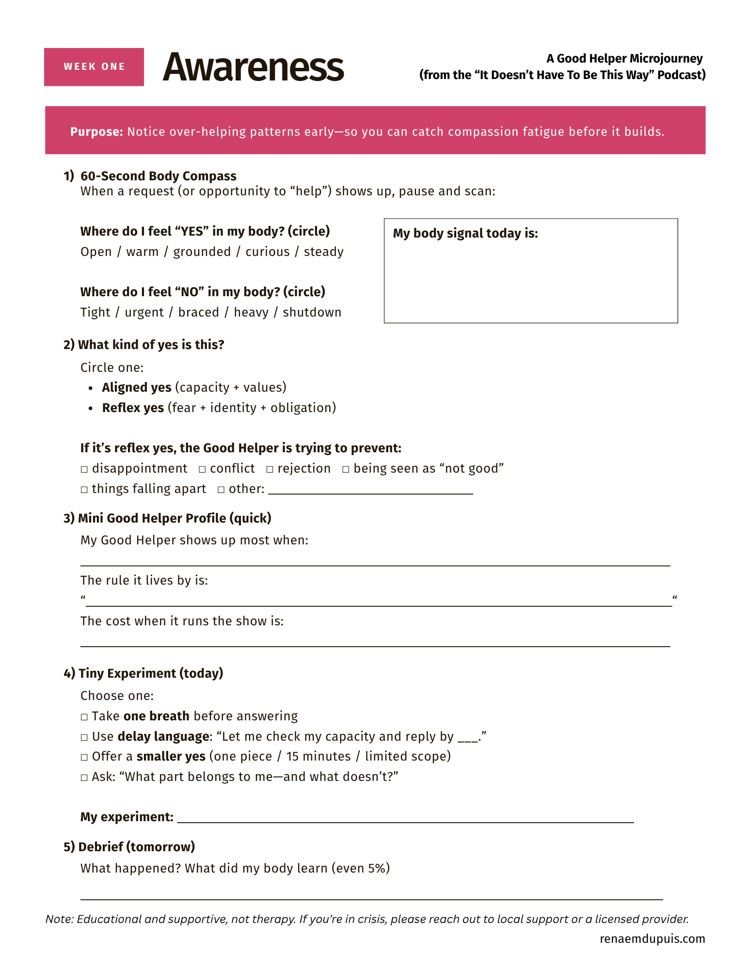 Good Helper Microjourney 1 - Awareness 2026