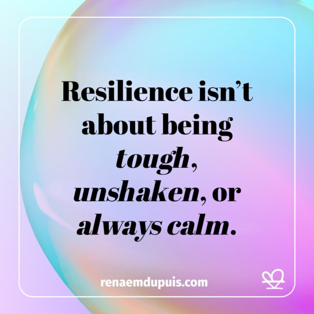 Resilience isn’t about being tough, unshaken, or always calm. It’s about being able to respond to life — to come back into relationship with ourselves, even when things get hard.

Resilience = a healthy relationship with self.
Not toughness.
Not constant calm.
✨
Catch the replay of our June workshop "Building Stress Resilience" on gentle stress support — free through June 22 (link in comments or renaemdupuis.com)

#NervousSystemCare #ResilienceTools #WellnessForHelpers